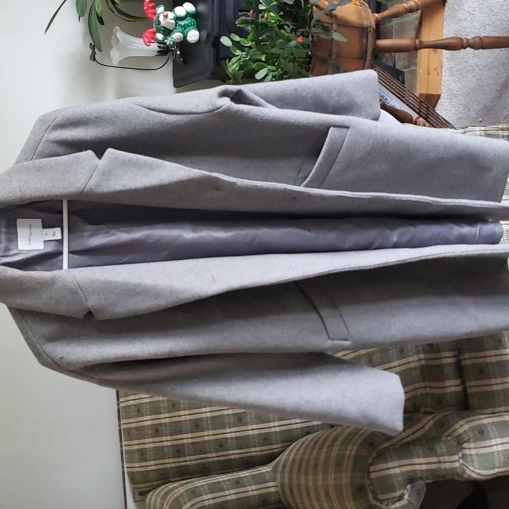 Daily Ritual, Oversized Collar Coat, Gray, Never Worn, Size Large